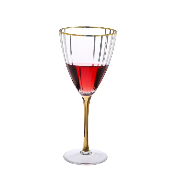 Brand new π Classic Touch Set Of 6 Straight Line Textured Water Glasses With Vivid Gold Tone Stem And Rim Clear 𧨠5 Brand new π Classic Touch Set Of 6 Straight Line Textured Water Glasses With Vivid Gold Tone Stem And Rim Clear 𧨠- Image 3