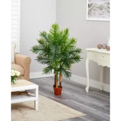 Flash Sale 🛒 Nearly Natural 4' Areca Palm Real Touch Tree Green ✨ -Deals Touch Store unnamed file 281