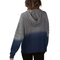 Buy ✨ Touch By Alyssa Milano 👩 Women's Heather Gray, Navy Tennessee Titans Superstar Dip-Dye Crop Pullover Hoodie 💯 -Deals Touch Store unnamed file 364