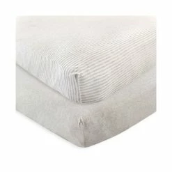New ⌛ Touched By Nature Organic Fitted Crib Sheets, 2-Pack, One Size Heather Gray ⌛