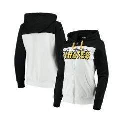 Best deal 🧨 Touch 👩 Women's By Alyssa Milano White Pittsburgh Pirates Scrimmage Full-Zip Hoodie ✔️