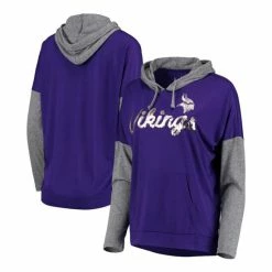 Buy 🤩 Touch By Alyssa Milano 👩 Women's Purple, Gray Minnesota Vikings Without Limits Pullover Hoodie ✔️