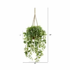 Buy 👍 Nearly Natural 51 Wandering Jew Artificial Plant In Hanging Basket Real Touch Green 😍 -Deals Touch Store unnamed file 416
