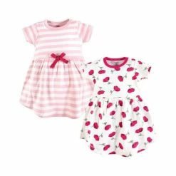 Coupon π Touched By Nature Baby Girl Organic Cotton π Dress, Short Sleeve 2-Pack Petals π