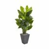 Best Pirce ✔️ Nearly Natural 63” Spathiphyllum Artificial Plant In Slate Planter (Real Touch) Green 😉 -Deals Touch Store unnamed file 425