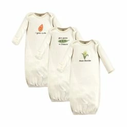 Discount 🥰 Touched By Nature Unisex Baby Gown 3Pack 0-6 Months Rosebud 💯
