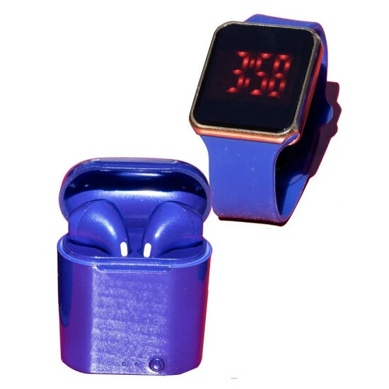Brand new 🔔 Ztech Unisex LED Touch ⌚ Watch And Wireless Headphones With Portable Charging Case Set Navy Blue ⌚ Watch Strap/gold ⌚ Watch Case/navy Blue Earbuds. 🎉 3 Brand new 🔔 Ztech Unisex LED Touch ⌚ Watch And Wireless Headphones With Portable Charging Case Set Navy Blue ⌚ Watch Strap/gold ⌚ Watch Case/navy Blue Earbuds. 🎉