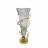 Best deal ✨ Classic Touch 17 Vase With Gold Tone Twig Design Smoked 🛒
