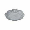 Best Pirce ✔️ Classic Touch Set 4 Flower Shaped Plates Scalloped Silver 👏