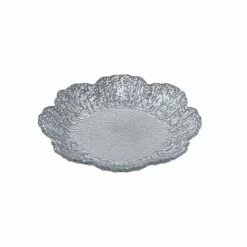 Best Pirce ✔️ Classic Touch Set 4 Flower Shaped Plates Scalloped Silver 👏
