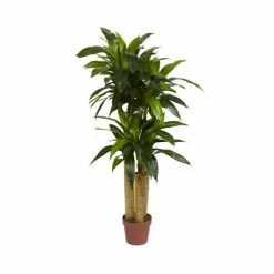 Budget ❤️ Nearly Natural 4' Corn Stalk Dracaena Real Touch Plant Green 🛒