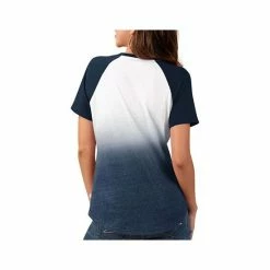 Cheapest ⭐ Touch 👩 Women's Navy, White New York Yankees Shortstop Ombre Raglan V-Neck T-shirt 🎉 -Deals Touch Store unnamed file 485