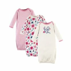 Deals 🔔 Touched By Nature Organic Cotton Gowns, 3-Pack, 0-6 Months Tulip 😉