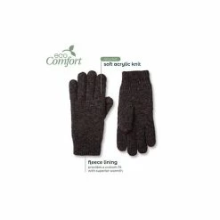 Best Sale 👍 Isotoner Signature 👩 Women's Recycled Knit Touchscreen Gloves Dark Charcoal 💯 -Deals Touch Store unnamed file 500