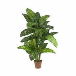 Cheapest ❤️ Nearly Natural 5' Dieffenbachia Silk Plant - Real Touch Green 🎉
