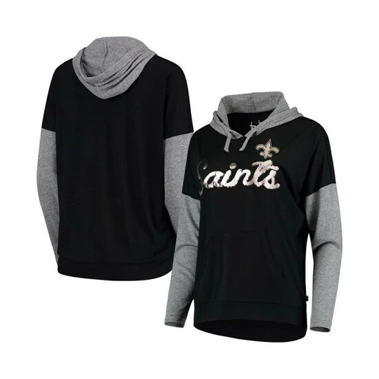 Buy π Touch By Alyssa Milano π© Women's Black, Gray New Orleans Saints Without Limits Pullover Hoodie β 3 Buy π Touch By Alyssa Milano π© Women's Black, Gray New Orleans Saints Without Limits Pullover Hoodie β