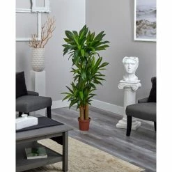 Discount ✔️ Nearly Natural 57 Corn Stalk Dracaena Real Touch Plant Green 🥰 -Deals Touch Store unnamed file 525