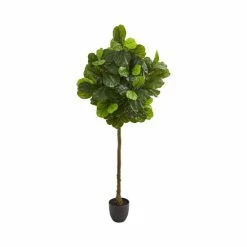 Brand new 🧨 Nearly Natural 6’ Fiddle Leaf Artificial Tree (Real Touch) Green ⌛