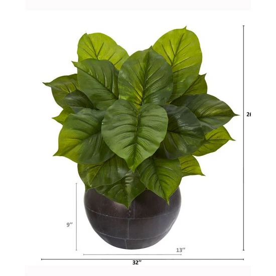 Flash Sale β Nearly Natural 26in. Large Philodendron Artificial Plant In Metal Bowl Real Touch Green π 4 Flash Sale β Nearly Natural 26in. Large Philodendron Artificial Plant In Metal Bowl Real Touch Green π - Image 2