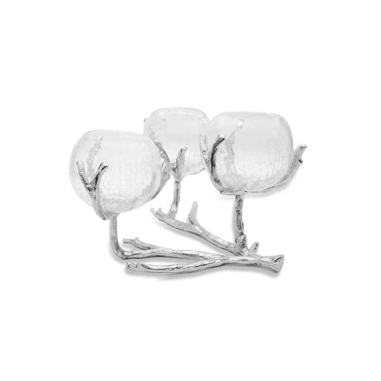 Promo ⌛ Classic Touch 12.25 3 Branch Centerpiece Silver-tone ⌛ 5 Promo ⌛ Classic Touch 12.25 3 Branch Centerpiece Silver-tone ⌛ - Image 3