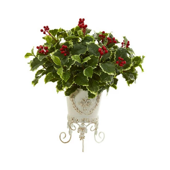 Coupon π Nearly Natural Variegated Holly Artificial Plant In Metal Planter (Real Touch) Green π 2 Coupon π Nearly Natural Variegated Holly Artificial Plant In Metal Planter (Real Touch) Green π