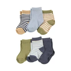 Wholesale 🎉 Touched By Nature Organic Cotton 🧦 Socks, 6-Pack, 0-24 Months Neutral Stripes 💯 -Deals Touch Store unnamed file 71